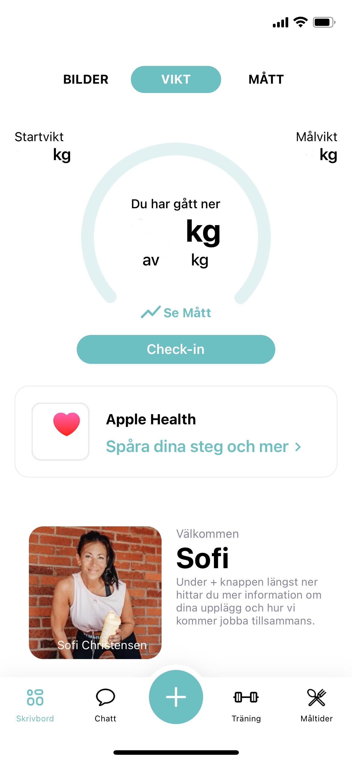 Online coach i app